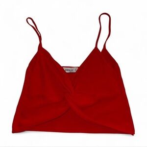 Zara Red Camisole with Twist Detail